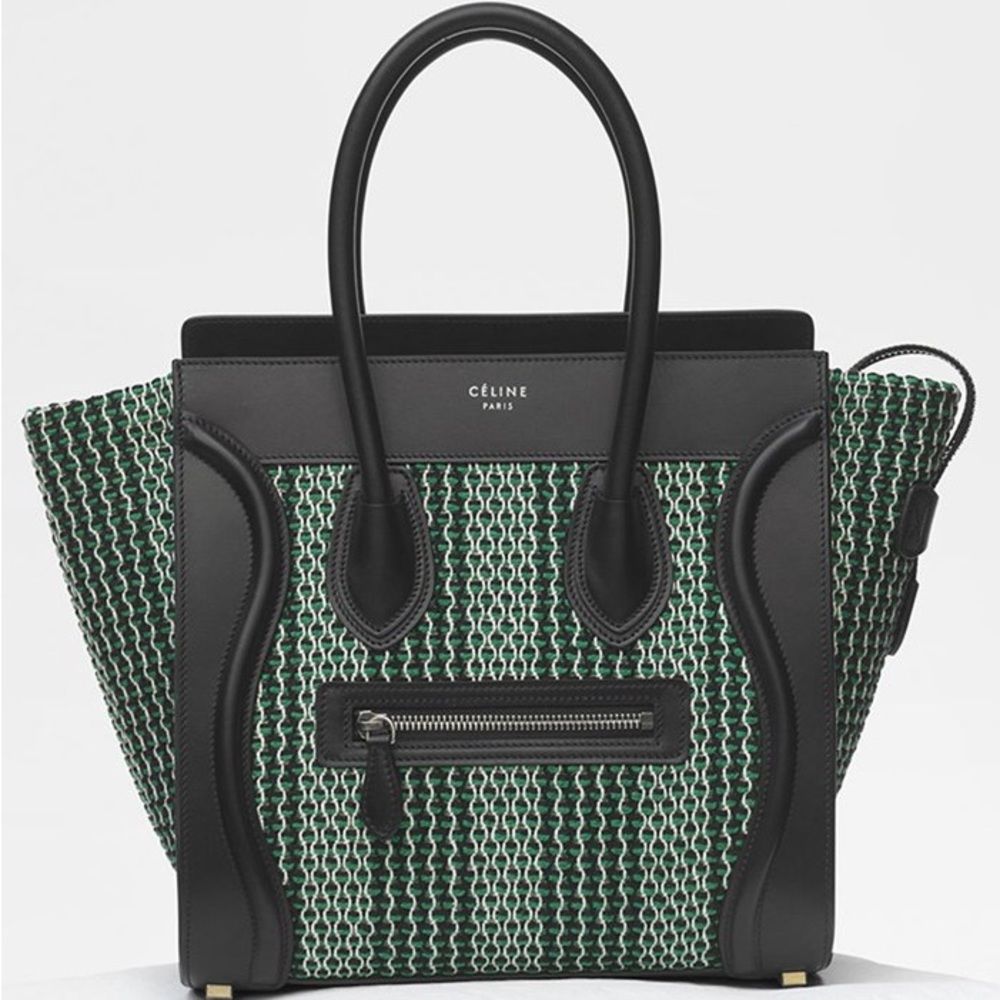 CELINE Micro Luggage Bag In Textile Style